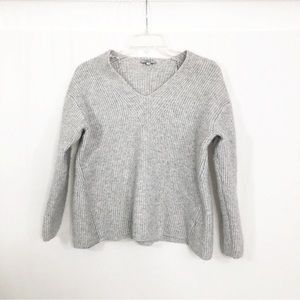 Rails Cashmere Merino Wool Chunky Sweater, Size Medium, Gray